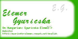 elemer gyuricska business card
